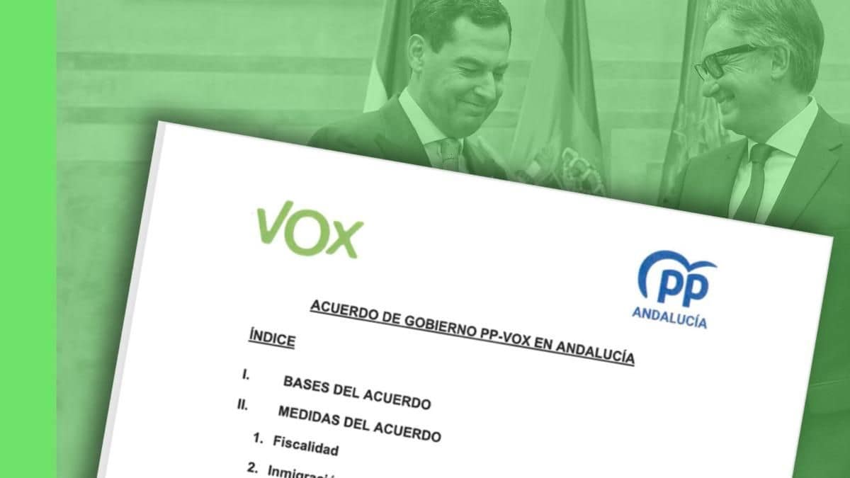 El pacto PP-Vox en Andalucía que consagra la 'prioridad nacional' a la que Moreno llamaba "literatura"