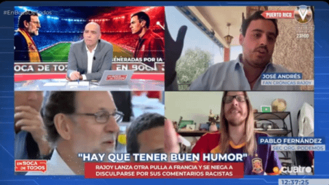 Arde 'En boca de todos': Pablo Fernández estalla ante el "racismo" de un fan de Rajoy y el silencio de Abad, que termina con un ultimátum